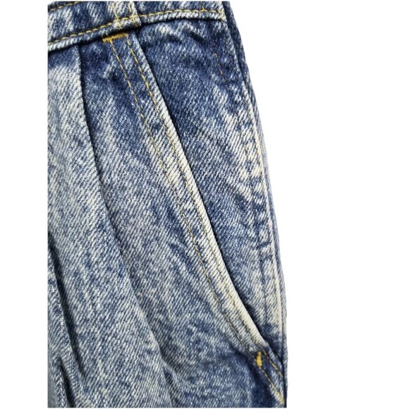 Vtg Lee Acid Wash High Waisted‎ Pleated Mom Jeans Baggy 80s 90s Retro Denim - Picture 7 of 8